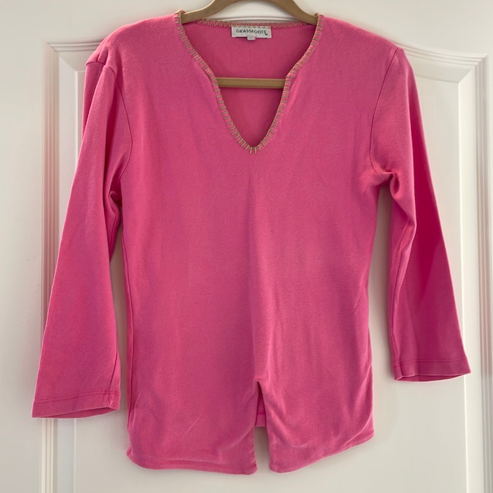 Double lined front soft pick long sleeve t-shirt